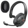 EKSA Bluetooth Trucker Headset, Wireless Headset with Environmental Noise Cancelling Microphone & USB Dongle, 99ft Long Range, Volume Control, Single Ear Trucker Headphone, Works with PC/Mac/Phone view 1