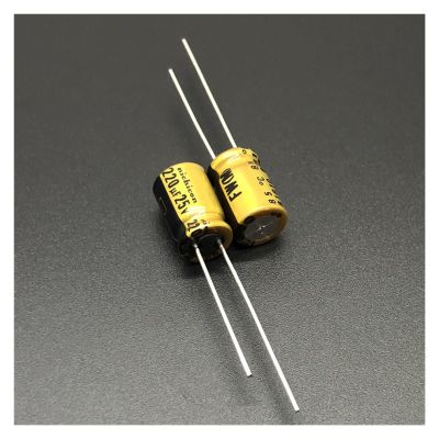 10Pcs 220uF 25V Series 8x11.5mm 25V220uF HiFi Audio Aluminum Electrolytic Capacitor
