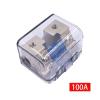 1PC in-Line Fuse Holder Upto 2GA/8GA Stereo/Audio/Car/RV/Boat AFS Fuse 30A-100A Zinc Alloy Nickel Plating Sound Insurance (Color : 100A) view 2