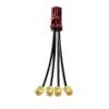 GXMRHWY 4 in 1 Mini FAKRA Straight D Code Female to SMA Straight Male Gold Plated Vehicle Cable Extension Compatible with TE Connectivity 50cm view 1
