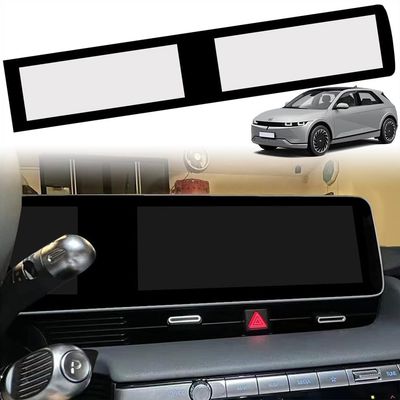 BestEvMod for Ioniq5 Screen Bezel Protector Accessories,Navigation Touchscreen Screen Brezel Compatible with Hyundai Ioniq 5 2022-2024 Accessories (Upgraded Matte Black/Matte Screen Protector)