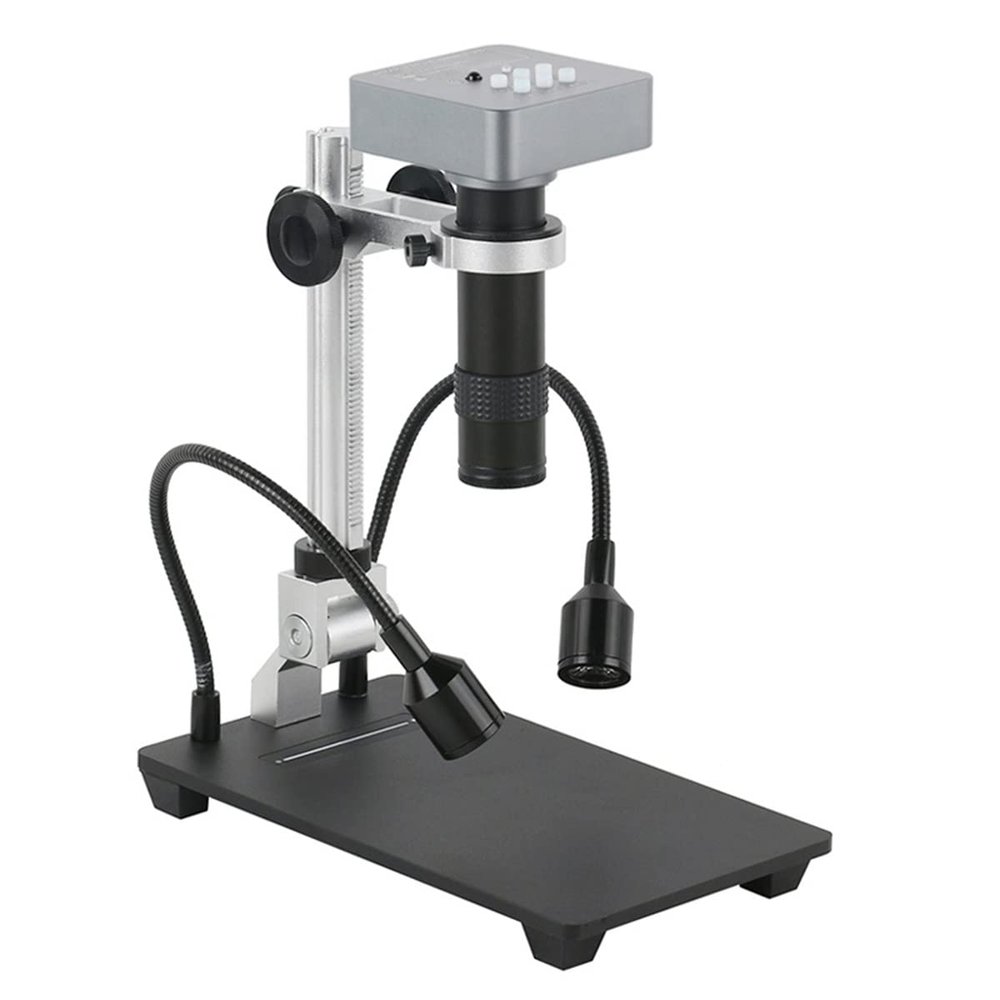 VAKUUM Lab Microscope Slides Zoom 130XC-Mount Lens Microscope Stand 1080P Video Microscope Camera Microscope Parts (Color : 48MP HDMI USB)