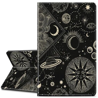 EDGFRTOIO for Kindle Paperwhite 11th Generation Case 6.8" Signature Edition E-Reader 2021, Premium PU Leather Folio Case Slim Shell Folding Stand Cover, Auto Sleep/Wake, Moon Phases