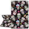 EDGFRTOIO for Kindle Paperwhite 11th Generation Case 6.8" Signature Edition E-Reader 2021, Premium PU Leather Folio Case Slim Shell Folding Stand Cover, Auto Sleep/Wake, Floral Sugar Skulls view 1