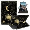 EDGFRTOIO for Kindle Paperwhite 11th Generation Case 6.8" Signature Edition E-Reader 2021, 360 Degree Smart Rotating Case Swivel Stand Auto Sleep/Wake Soft Leather Cover, Mystic Spiritual Sun and Moon view 1