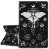 EDGFRTOIO for Kindle Paperwhite 11th Generation Case 6.8" Signature Edition E-Reader 2021, Premium PU Leather Folio Case Slim Shell Folding Stand Cover, Auto Sleep/Wake, Astrology Moth Moon Snake view 1