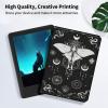 EDGFRTOIO for Kindle Paperwhite 11th Generation Case 6.8" Signature Edition E-Reader 2021, Premium PU Leather Folio Case Slim Shell Folding Stand Cover, Auto Sleep/Wake, Astrology Moth Moon Snake view 3