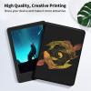 EDGFRTOIO for Kindle Paperwhite 11th Generation Case 6.8" Signature Edition E-Reader 2021, Premium PU Leather Folio Case Slim Shell Folding Stand Cover, Auto Sleep/Wake, Gold Yin Yang Koi Fish view 3