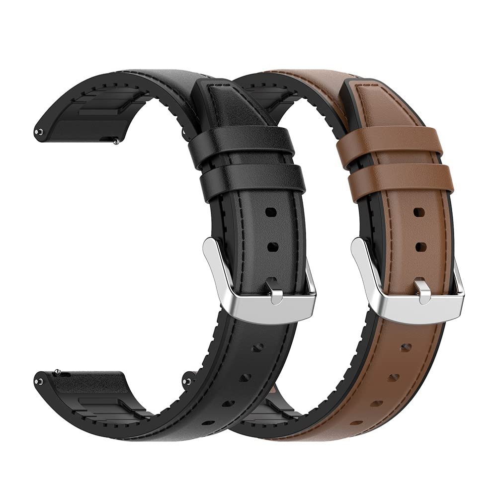 2 Pack Wrist Strap for Withings ScanWatch 42mm/Horizon, Steel HR 40mm/Sport Smart Watch Bands, Replacement Watch Band Compatible for Withings ScanWatch 42mm