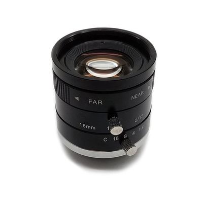 VAKUUM Lab Microscope Slides 2/3" F1.4 Aperture C-Mount 16mm Focal Length Industrial Vision Camera Lens for Industrial Microscope Microscope Parts