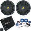 KICKER (2) 50CWCD84 CompC 8" DVC 4 ohm Subwoofers Bundle with Rockville Mono Amplifier+Amp Kit CWCD84 (3 Items) view 1