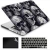 AMCJJ Compatible with MacBook 12 Inch Case 2017 2016 2015 Release A1534 with Retina, Plastic Hard Shell Case + Keyboard Cover + Screen Protector - Skulls view 1