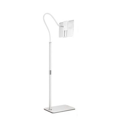Tablet Floor Stand, Universal Phone Stand Clip, Angle Height Adjustable, with Stable Base, Hands-Free, Compatible with Ipad, Galaxy Tab, Kindle, Cell Phones (4.5''-13.5'')(Size:002,Color:White)