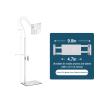 Tablet Floor Stand, Universal Phone Stand Clip, Angle Height Adjustable, with Stable Base, Hands-Free, Compatible with Ipad, Galaxy Tab, Kindle, Cell Phones (4.5''-13.5'')(Size:002,Color:White) view 2