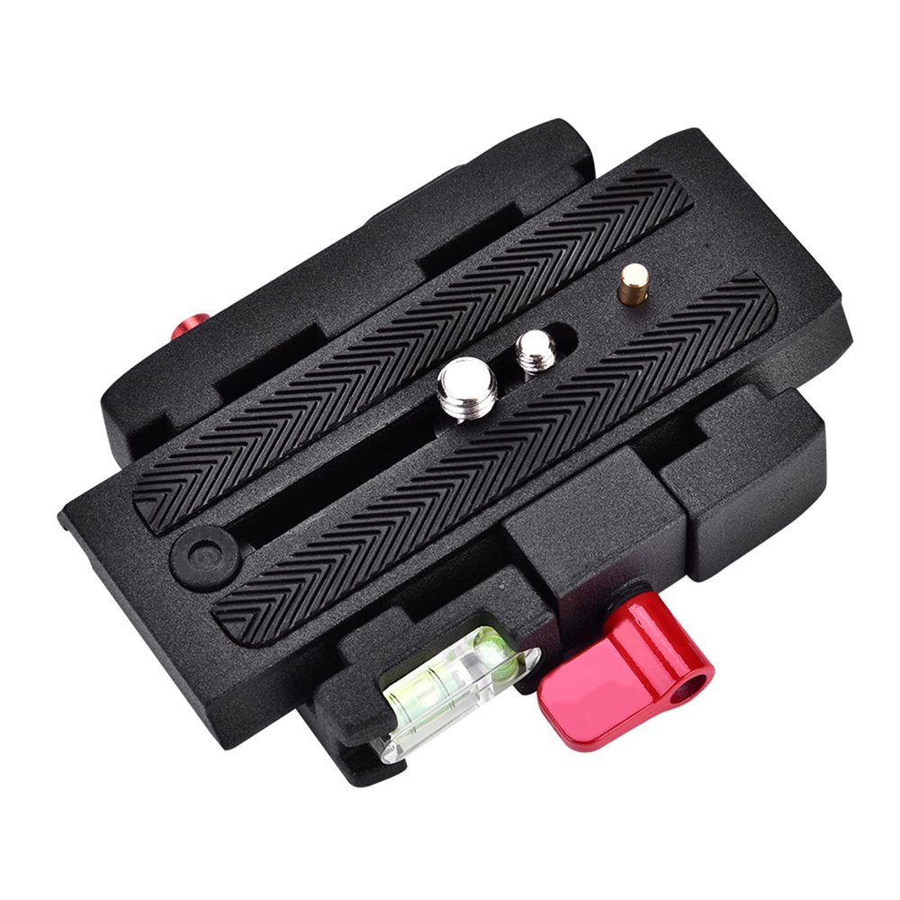 P200 Quick Release QR Clamp Base Plate for 500 AH 701 503 HDV 577, Aluminium Alloy Quick Release Clamp Adapter Quick Release Plate, Used with Tripod, Slide Rail, Stabilizer
