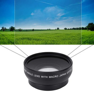 Professional 49mm Camera Lens, 0.45X Wide Angle Lens, Better for 18-55 MM Length Medium and Short Lenses