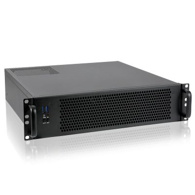 RackChoice MicroATX/Mini-ITX 2U Rackmount Server Chassis max 9x3.5 Bay / USB3.0 with 2.0 Adapter Support ATX PSU Either top or Side Cooling Depth 17.7" Black