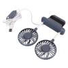 Airshi Screen Clip On Fan, 6.6ft USB Cable Monitor Fan 2 Heads 3 Speed Modes Easy Operation for Travel (Blue) view 3