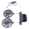 Airshi Screen Clip On Fan, 6.6ft USB Cable Monitor Fan 2 Heads 3 Speed Modes Easy Operation for Travel (Blue) view 4