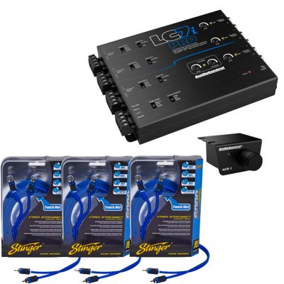 AudioControl LC7iPRO Six-Channel Line Output Converter with Accubass, Seamless Integration with Compact Design, ACR-1 Dash Remote Included, Three (3) 3-Foot 2-Channel 6000 Series Audiophile Grade RCA