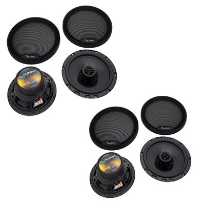 Harmony Audio R65 Compatible with Kia Sorento 2011-2013 Speaker Replacement Front and Rear Car Audio Kit Bundle with Harness
