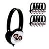 HamiltonBuhl Primo Stereo Headphones 10Pack  Panda | NoiseReducing Ear Cups, ChewResistant DuraCord, Washable Leatherette Cushions, 3.5mm SlimBarrel Plug  Classroom Student Headphones view 1