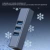 Acogedor USB 3.0 to Ethernet Adapter, USB Docking Station, Ethernet Hub with Gigabit Ethernet, 1000/100 Mbps, with 1 RJ45 Port and 3 USB Ports, for Laptop and Tablet view 2