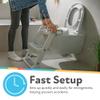 Nuby Step Ladder Toddler Potty Seat for Toilet - All-in-One Kids Potty Training Toilet Seat with Ladder for Toddlers 18+ Months - Grey view 2