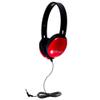 HamiltonBuhl Primo Stereo Headphones 10Pack  Red | NoiseReducing Ear Cups, ChewResistant DuraCord, Washable Leatherette Cushions, 3.5mm SlimBarrel Plug  Classroom Student Headphones view 2