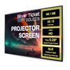 Silver Ticket Products S7 Series 6 Piece Thin Bezel Home Theater Fixed Frame 4K/8K Ultra HD, HDTV, HDR & Active 3D Projection Screen, 16:9 Format, 110" Diagonal, UST ECLIPSE Material S7-169110-ECLIPSE view 1