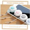 STOBOK 4pcs Macaron Screen Cleaner Cloths for Phones Glasses Camera Lenses Versatile Wiping for Dust Smudges and Stains Random Colors Easy to Carry view 4