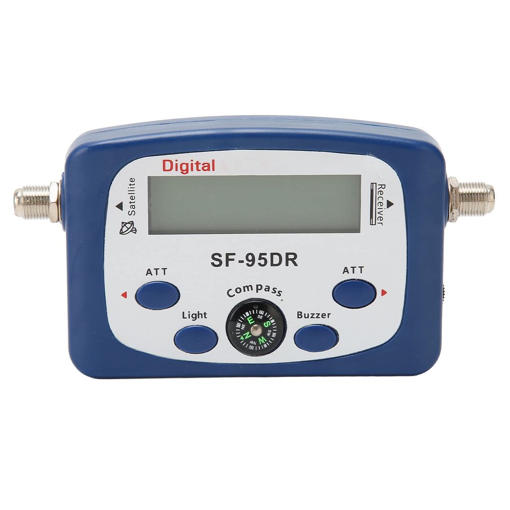 Satellite TV Signal Finder, Signal Strength Meter with LCD Display, Mini Satellite Finder for Remote Satellite Antennas Good for Campers, Compass and Sound