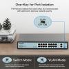 SODOLA 16 Port Gigabit PoE Switch 400W,2 Gigabit Uplink,802.3af/at,Port Isolation,Metal Casing,1U Rackmount,Unmanaged Network Switch view 4
