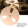 Reel to Reel Take Up Reel, 1/4 7 Inch 3 Hole Aluminum Alloy Empty Reel, Tape Takeup Reel Machine Part for TEAC Reel to Reel Tape (Gold) view 3