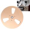 Reel to Reel Take Up Reel, 1/4 7 Inch 3 Hole Aluminum Alloy Empty Reel, Tape Takeup Reel Machine Part for TEAC Reel to Reel Tape (Gold) view 4