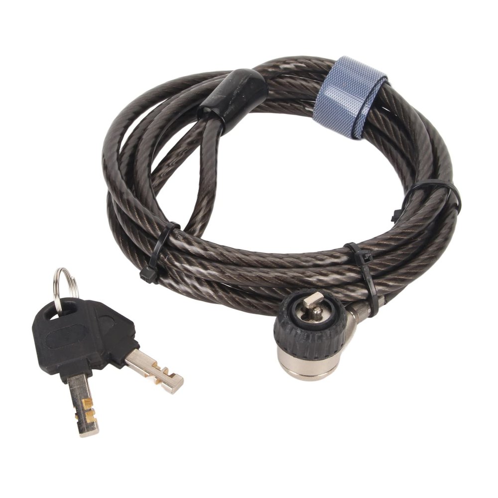 Vikye Laptop Computer Lock, Computer Theft Prevention Cable Lock with 2 Keys, Adjustable Length for Projector LCD Screen Laptop Computer