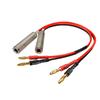 KOOKFJLLZ 2-Packs 1/4 Inch TS Female to Banana Plug, 6.35mm Female Jack to Banana Audio Cable for Speaker Wire(1- Feet) view 1