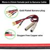 KOOKFJLLZ 2-Packs 1/4 Inch TS Female to Banana Plug, 6.35mm Female Jack to Banana Audio Cable for Speaker Wire(1- Feet) view 2