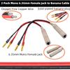 KOOKFJLLZ 2-Packs 1/4 Inch TS Female to Banana Plug, 6.35mm Female Jack to Banana Plug Speaker, Flexible Silicone Audio Banana Plugs for Speaker Wire(6 inch) view 2