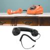3.5mm Retro Telephone Handset,Telephone Receiver for Microphone Speaker, Handheld Multifunction Radiation Retro for Smartphone & Computers (Black) view 3