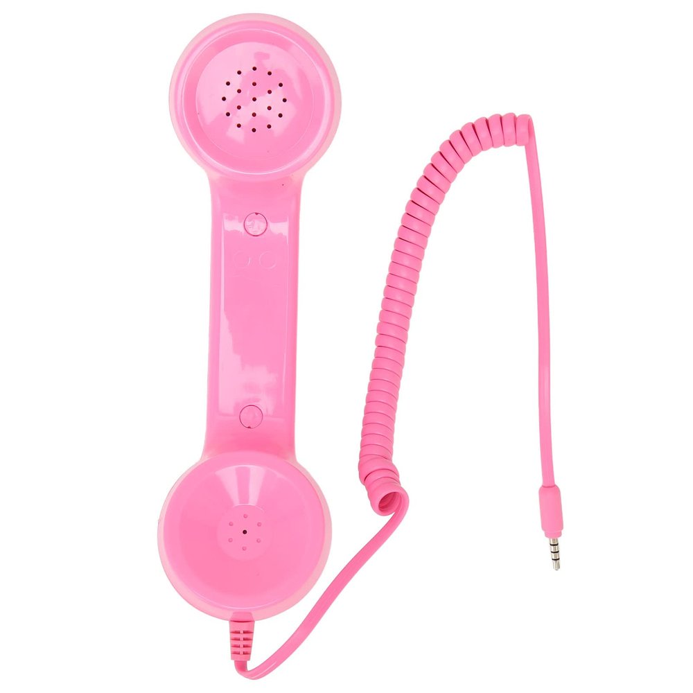 3.5mm Retro Telephone Handset,Telephone Receiver for Microphone Speaker, Handheld Multifunction Radiation Retro for Smartphone & Computers ()