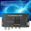 TV Link Modulator,AV to RF UHF Modulator Support PAL NTSC AV to RF Converter IR Extender Adapter,471.25885.25MHz UHF Home Converter,for DVD Players,Games,Digital view 2