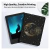 EDGFRTOIO for Kindle Paperwhite E-Reader 10th Generation Case 6.0" 2018, Premium PU Leather Smart Folio Case Slim Shell Folding Stand Cover with Auto Sleep/Wake, Gold Sun Moon Stars view 3
