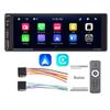 1Din Car Radio Wireless Carplay & Android Auto Car MP5 Player 6.9-inch IPS Touch Screen Smart Voice Mirror Link Car Stereo with Bluetooth/FM/RDS/AM/USB Type-C view 1