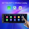 1Din Car Radio Wireless Carplay & Android Auto Car MP5 Player 6.9-inch IPS Touch Screen Smart Voice Mirror Link Car Stereo with Bluetooth/FM/RDS/AM/USB Type-C view 2