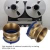 1 Pair Nab Reel Hub Adapter,1/4 10 Inch Reel to Reel Tape Recorders Nab Reel Hub Adaptors Polished Aluminum Universal Loading Device Opener for Studer ReVox B67 for Akai for Teac (Bronze) view 4