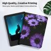 EDGFRTOIO for Kindle Paperwhite E-Reader 10th Generation Case 6.0" 2018, Premium PU Leather Smart Folio Case Slim Shell Folding Stand Cover with Auto Sleep/Wake, Purple Flowers Blooming view 3