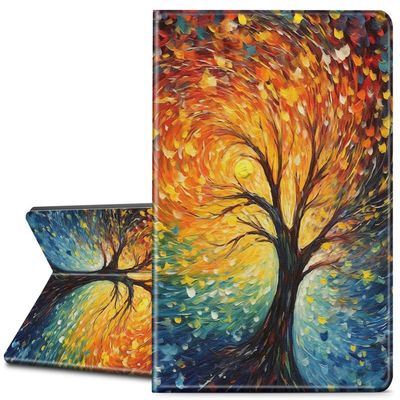 EDGFRTOIO for Kindle Paperwhite E-Reader 10th Generation Case 6.0" 2018, Premium PU Leather Smart Folio Case Slim Shell Folding Stand Cover with Auto Sleep/Wake, Tree of Life