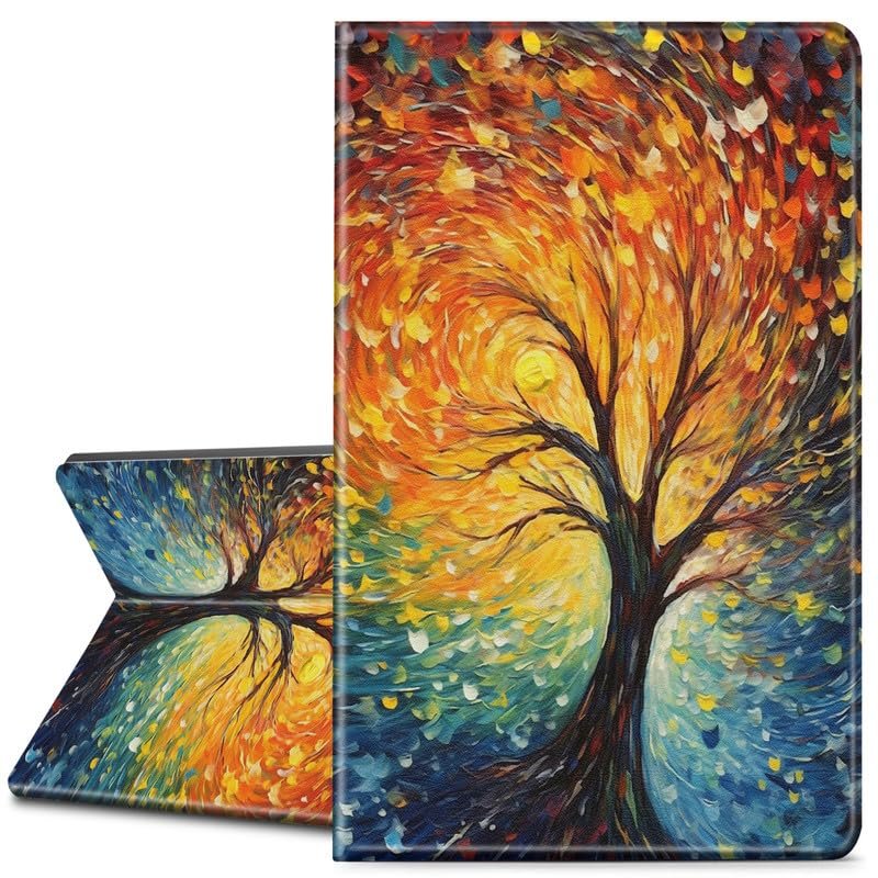 EDGFRTOIO for Kindle Paperwhite E-Reader 10th Generation Case 6.0" 2018, Premium PU Leather Smart Folio Case Slim Shell Folding Stand Cover with Auto Sleep/Wake, Tree of Life