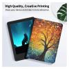 EDGFRTOIO for Kindle Paperwhite E-Reader 10th Generation Case 6.0" 2018, Premium PU Leather Smart Folio Case Slim Shell Folding Stand Cover with Auto Sleep/Wake, Tree of Life view 3